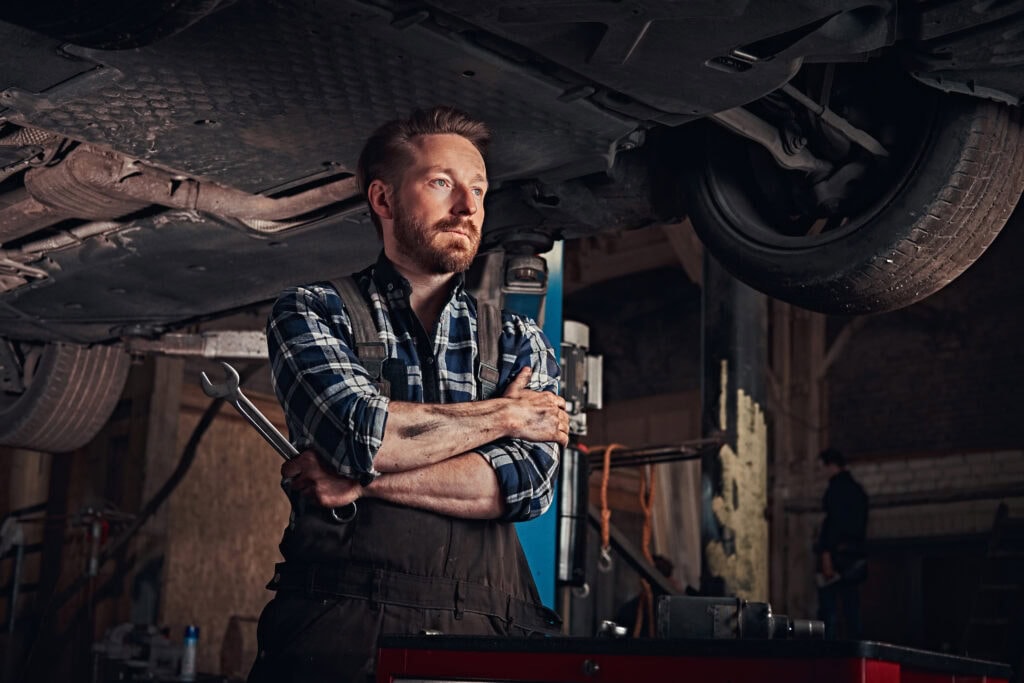 Dieselflecken auf der Kleidung